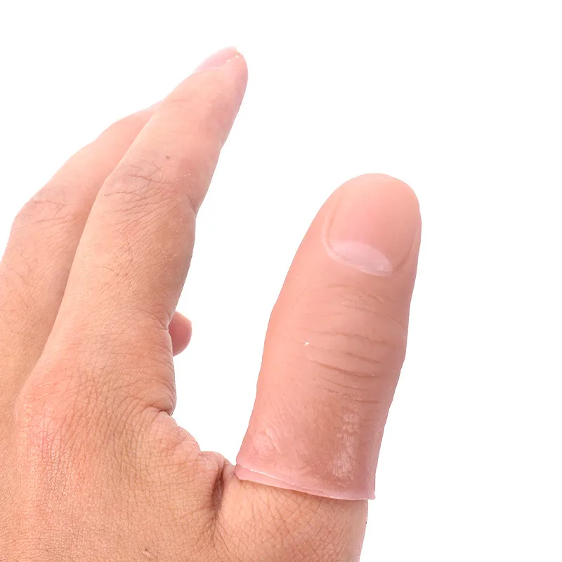 3PCS นวนิยายตลก Magic ของเล่น Party Prank Soft Thumb Tip Fake Finger Magic Trick Close Up Vanish ปรากฏนิ้วมือ Trick Props