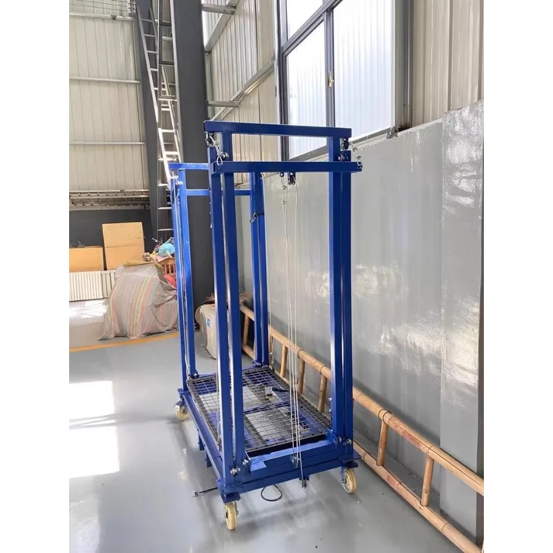 500KG Loading Capacity Electric Scaffolding Lift With Remote Control Folding Mobile Platform For Home Renovation Construction