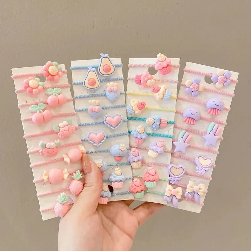 30/50pcs Children's Rubber Band Does Not Hurt The Hair Elastic Good Girl Baby Head Rope Hair Tie Hair Chirp Scrunchies Headdress