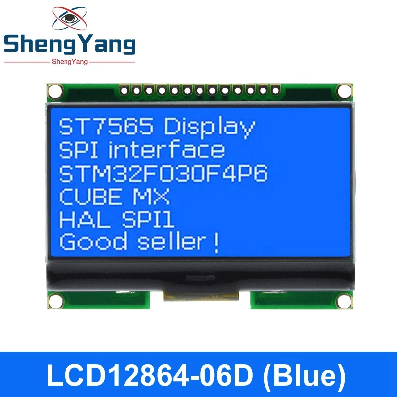 TZT LCD12864-06D 128*64 DOTS COG LCD Module ST7565 Driver With Chinese Font SPI Interface