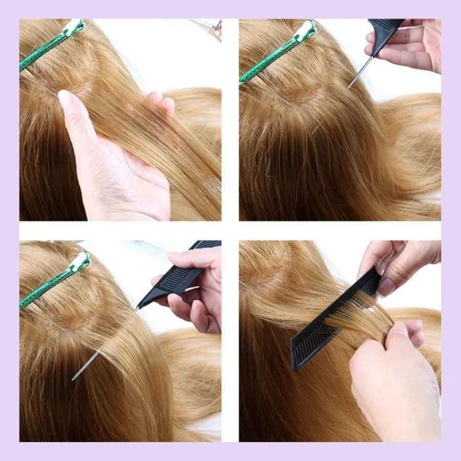 5 PCS/12 PCS Professional Candy สีผมจัดแต่งทรงผม Pointy หวีหางสําหรับวิกผม,พาร์ทิชัน,braid, ย้อมผมและไฮไลท์ผมเครื่องมือ