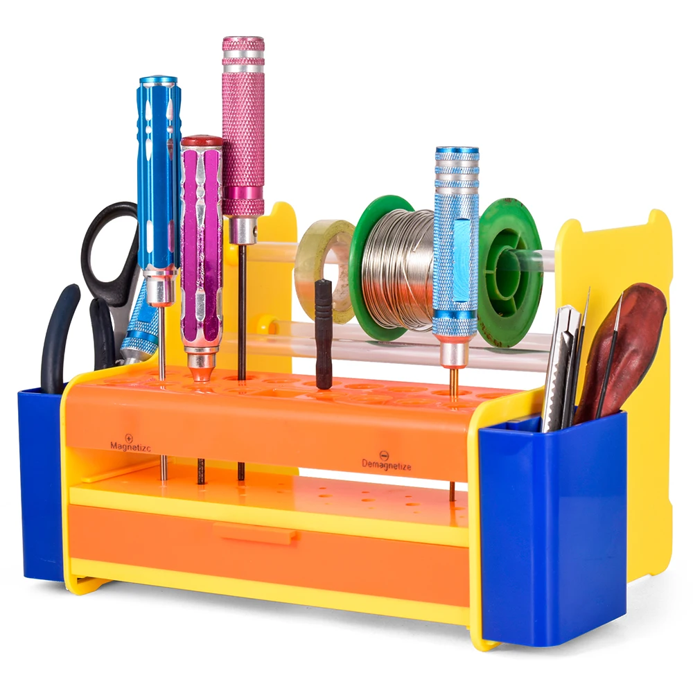 Screwdriver Storage Rack Holder Multifunctional Organizer RC Repair Tools Kit Desktop Stand for Hex Cross Screw Driver
