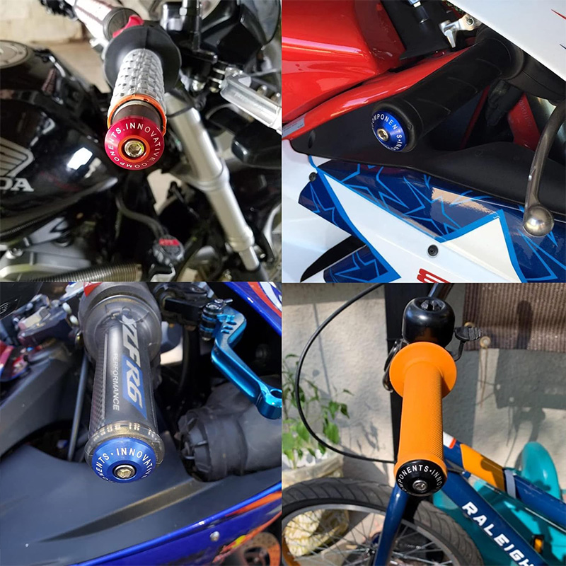 Motocicleta lidar com barra de peso final guiador apertos tampa universal modificação da motocicleta lidar com proteção plug acessórios metal