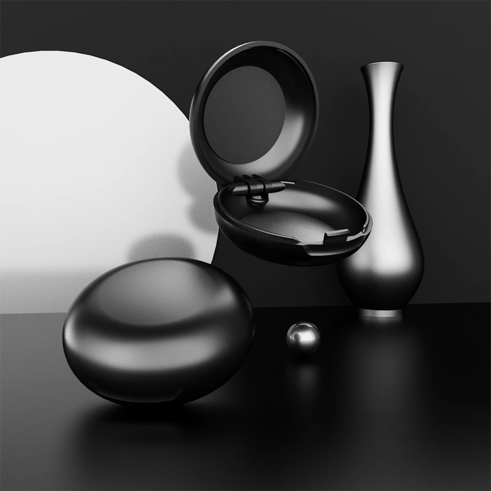 Round Soundproof Earplug Box Mini Portable Plastic Earplug Storage Box Sleeping Earplug Craft Jewelry Earring Organizer