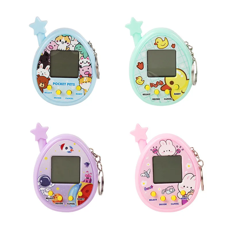 Electronic Pets Game Toys Virtual Original Digital Animals Toys Mini Screen Handheld Game Machine Keychain Children's Toys