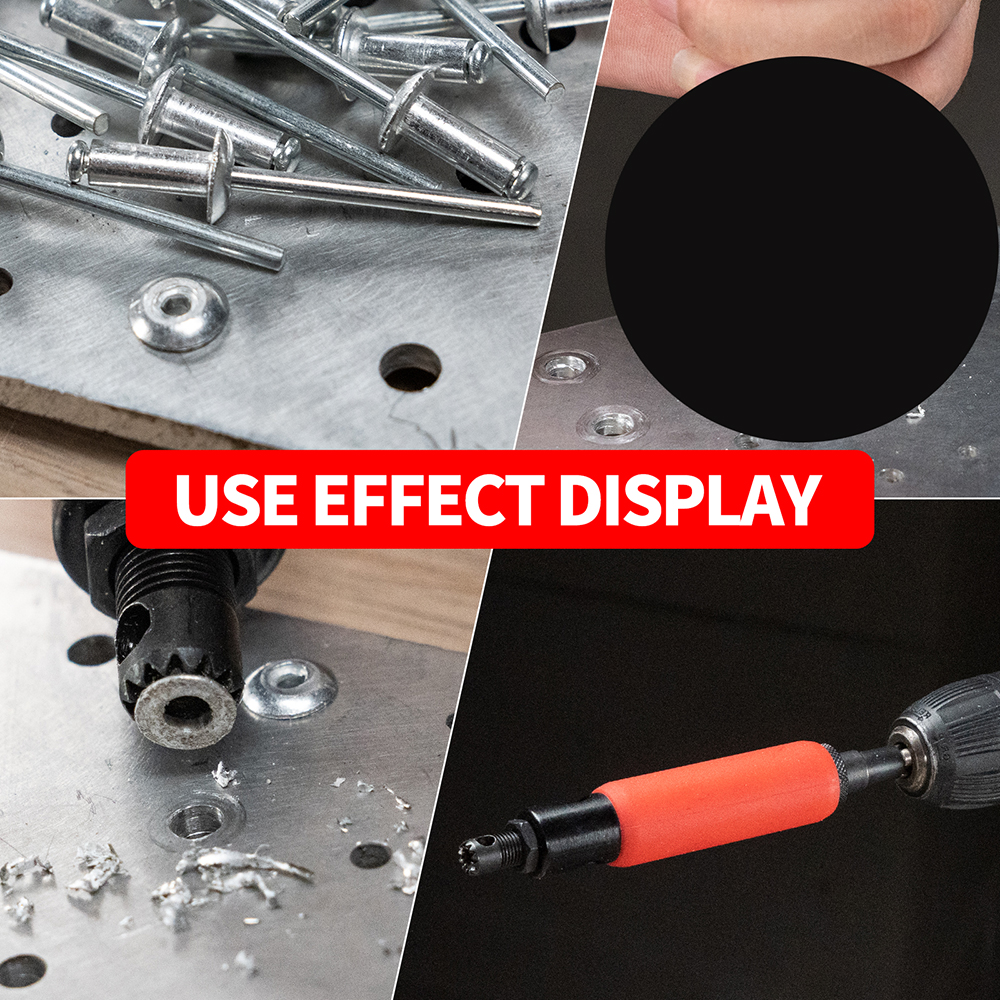 HIFESON-Ferramenta de Remoção de Rebites, Rebites Cegos, Removedor de Broca, 1/4 Adaptador Elétrico, Rebites Extrator, 3.2mm, 4.0mm, 5.0mm, 6.0mm, 6.4mm