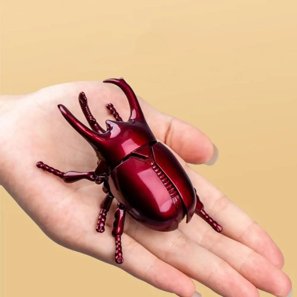 Clockwork Toys Wind-Up Beetle Toy Realistic Trick Props Simulated Beetle Insect Model Wild Insect Education