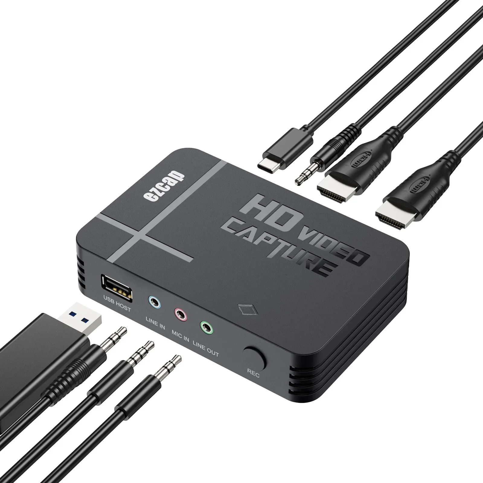 Ezcap288P HDMI AV видеозахват 1080P Циклическая запись аналогово-цифрового видеорегистратора сохранить на USB флэш-диск микрофон в линейку