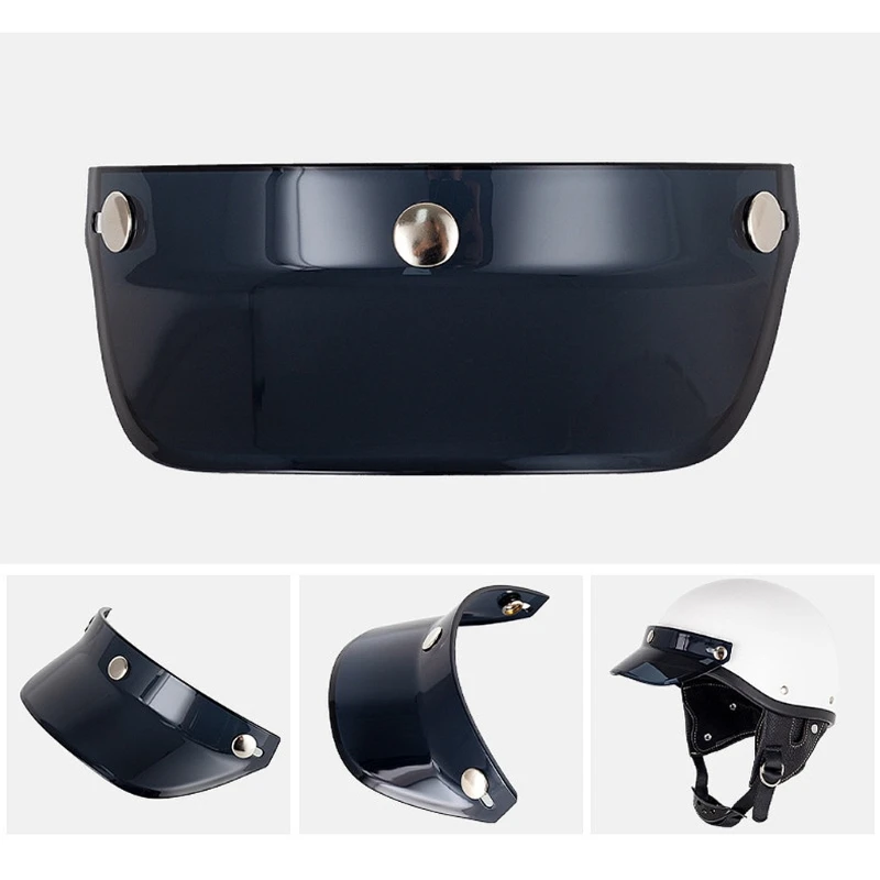 H3CE Universal 3 Nút Chụp Visor Flip Up Wind Shield Chống Tia UV Cho Mũ Bảo Hiểm Mô Tô