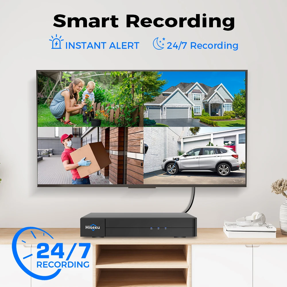 Hiseeu 5MP XVR 4/8/16 каналов AHD CVI TVI CVBS IP цифровой видеорегистратор DVR система защиты дома и безопасности Guard Live