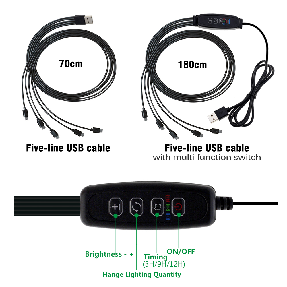 Pflanzen Samen Starter Tabletts mit wachsen Licht 12 Löcher pro Tablett Kindergarten Töpfe Lichter für Haus pflanze Gewächshaus Anbau Tabletts