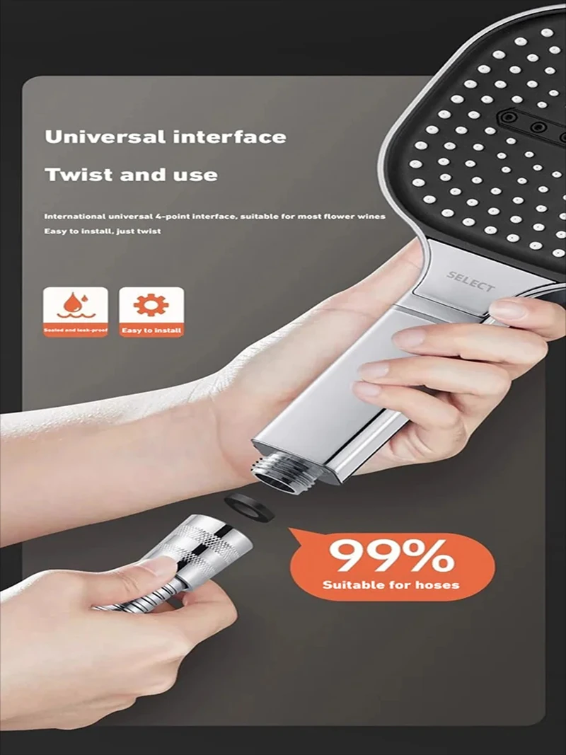 Xiaomi Large Panel Shower Head 3 Modes Adjustable High Pressure Nozzle Sprayer Square With Filter Element Bathroom Accessories