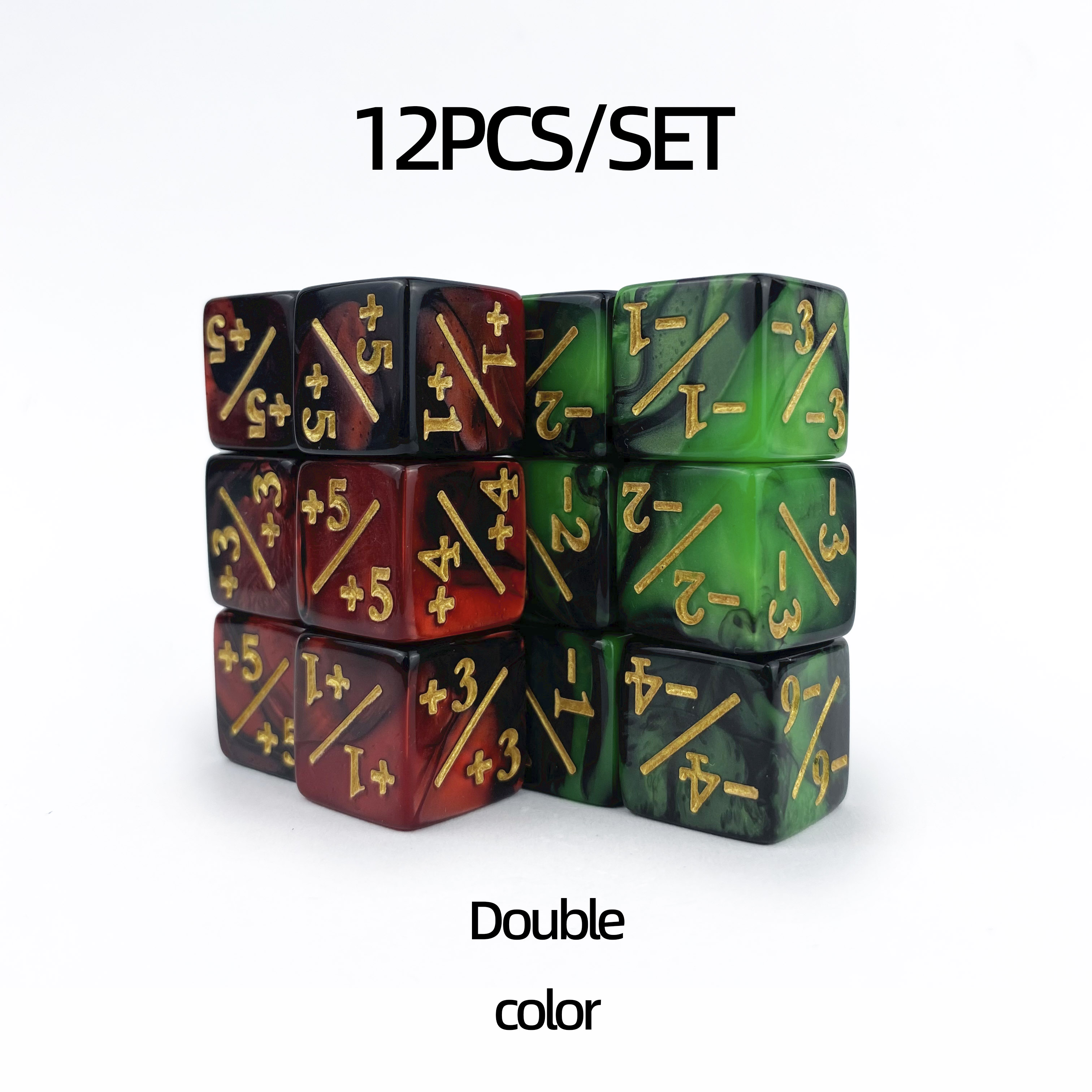 12 шт. MTG Dice Counter Magic The Gathering Counters Life Tokens Negative Plus One Dice Set для MTG, TCG, аксессуары для карточных игр