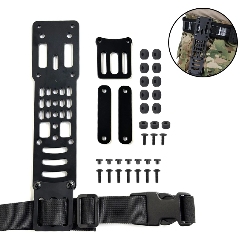 Plataforma de transporte de pierna caída, adaptador de funda de pistola táctica ajustable Modular de Metal, Compatible con accesorios adaptadores QLS Airsoft