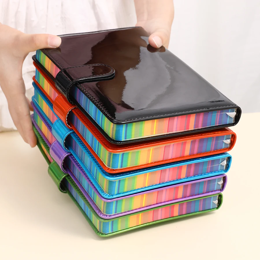 Cuaderno con gradiente láser, papelería de oficina multicolor de 360 páginas, superventas, cuaderno de tapa dura para estudiantes de escuela, cuaderno de alta calidad