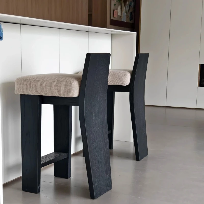 Wooden Legs Minimalist Bar Stools Nordic Unique Sturdy Kitchen Bar Stools Modern White Designer Sedie Da Pranzo Home Furniture