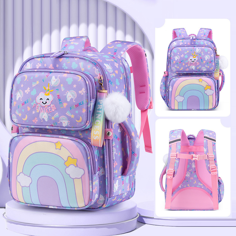 Niedlicher Rucksack für Grundschüler, stilvoll, tragbar, vielseitig einsetzbar, atmungsaktiv, Vorschul-Bücher-Tasche, Geschenk für den Schulanfang, Mädchen