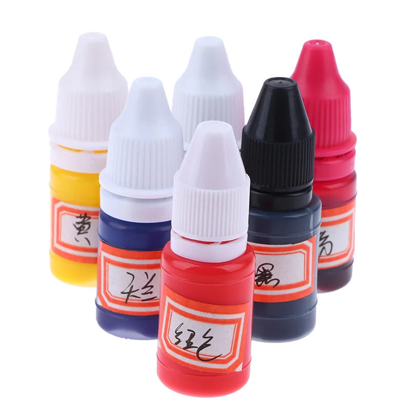 10ml Refill Ink Pratical For Self Inking Flash Rubber Stamp Gift Refilling Inks Whiteboard Marker Pen 10 Colors
