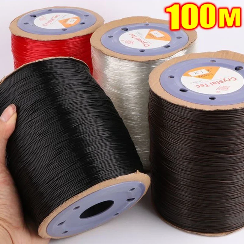 100m/rolo forte elástico cristal miçangas cabo 1mm para pulseiras estiramento fio corda colar diy jóias fazendo cabos linha