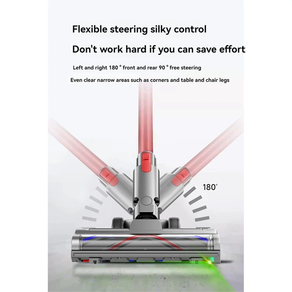Direct Drive Brush Head for Dyson V7 V8 V10 V11 V15 Vacuum Attachment with LED Dust Detection for Carpet Floor Clean