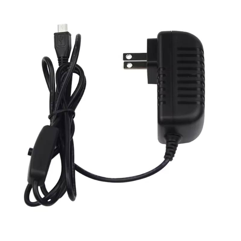 Fonte de alimentação 5V 3A Raspberry Pi 3B + 3B com botão interruptor Adaptador de alimentação Porta micro USB para Pi Zero 2 W Orange Pi Zero 3 LTS