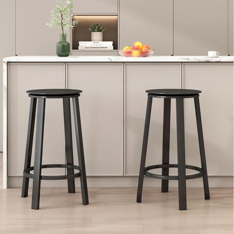 Respaldo para silla de Bar al aire libre, taburetes de cocina baratos para mostrador, barbería transparente, altura giratoria de hierro, alta ajustable, mediados de siglo