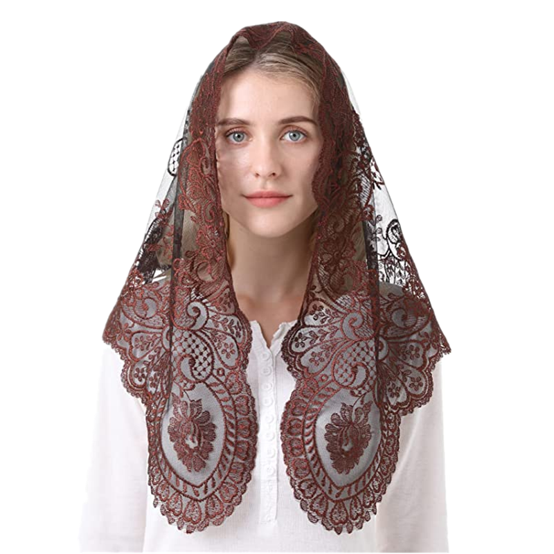 Spanish Style Lace Mantilla Women Head Covering Catholic Veil Wedding Veil