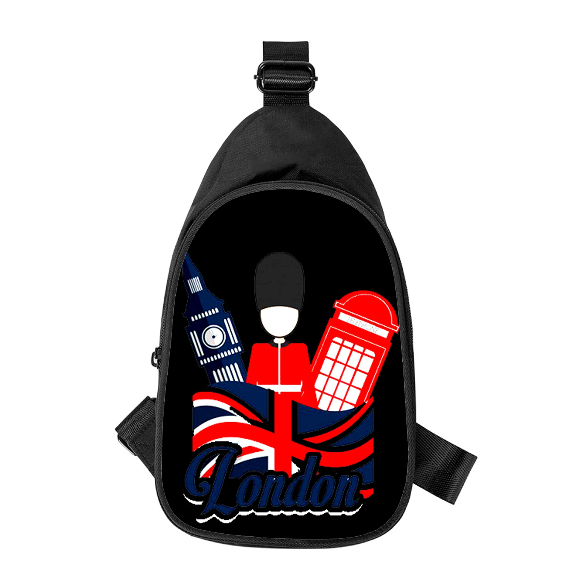 Мужская нагрудная сумка с 3D-принтом «I love london»