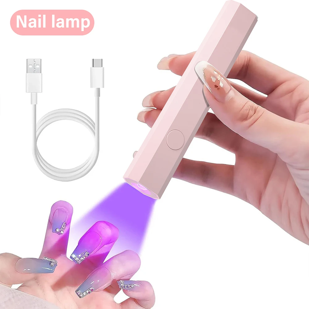 Conveniente Mini lámpara de mano para uñas con curación de luz UV para uñas de Gel, lámpara LED para uñas para esmalte de Gel, secador de uñas para manicura para un curado rápido
