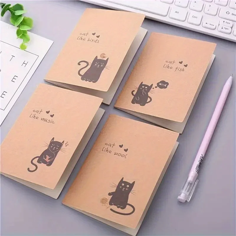10 Stück kleines süßes Kraft-Taschen-Notizbuch, 64 K, 16 Blatt, leeres Mini-Tagebuch, Memo-Notizblock für Studenten, Reisende, Schulbedarf