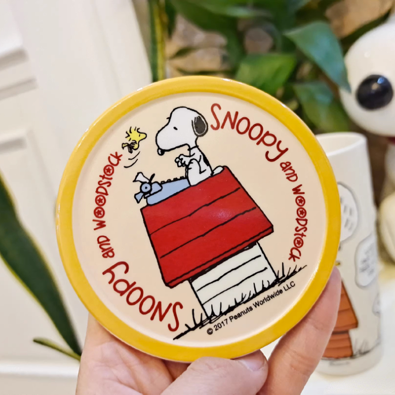 Snoopy Coaster Anime Coffee Cup Heat Insulation Table Mat Drink Cup Non Slip Pot Holder Thicken Table Placemat Accessories Gift