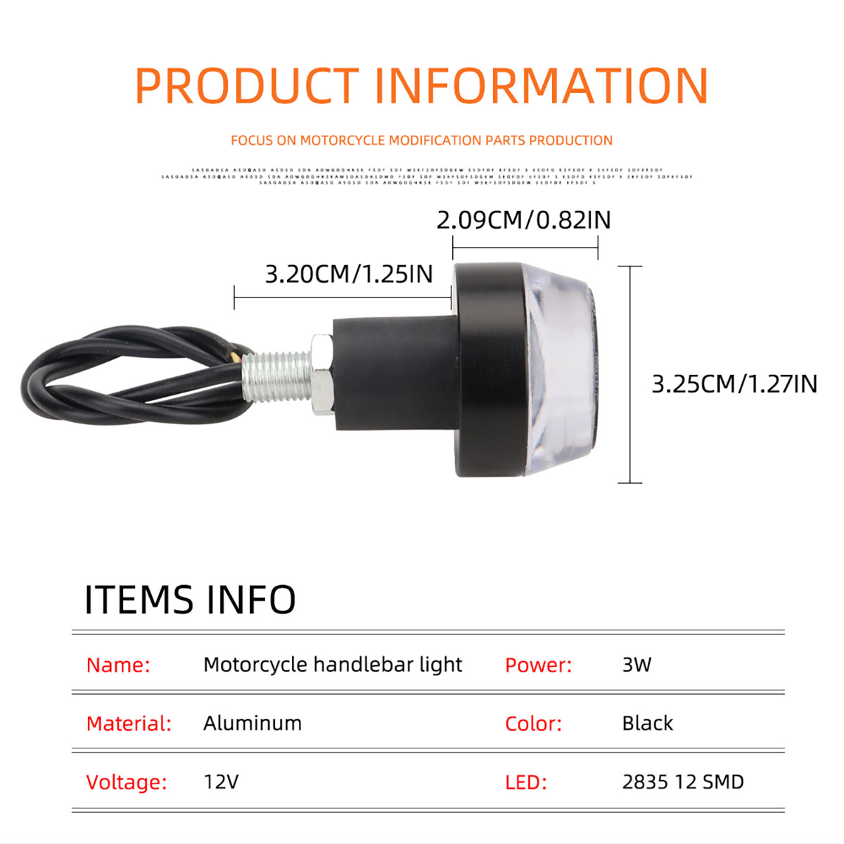 2 pçs motocicleta led guiador final turn signal light colorido flash iluminação aviso marcador lateral lâmpada alça barra de aperto dc 12v