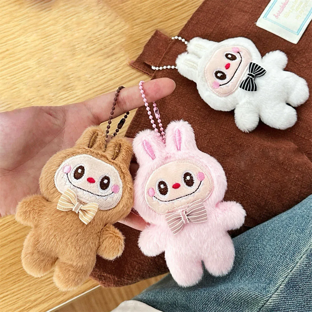 Niedlicher Plüsch-Kaninchen-Puppen-Anhänger, vielseitiger trendiger Spielzeug-Taschen-Anhänger, Mädchen-Schlüsselanhänger