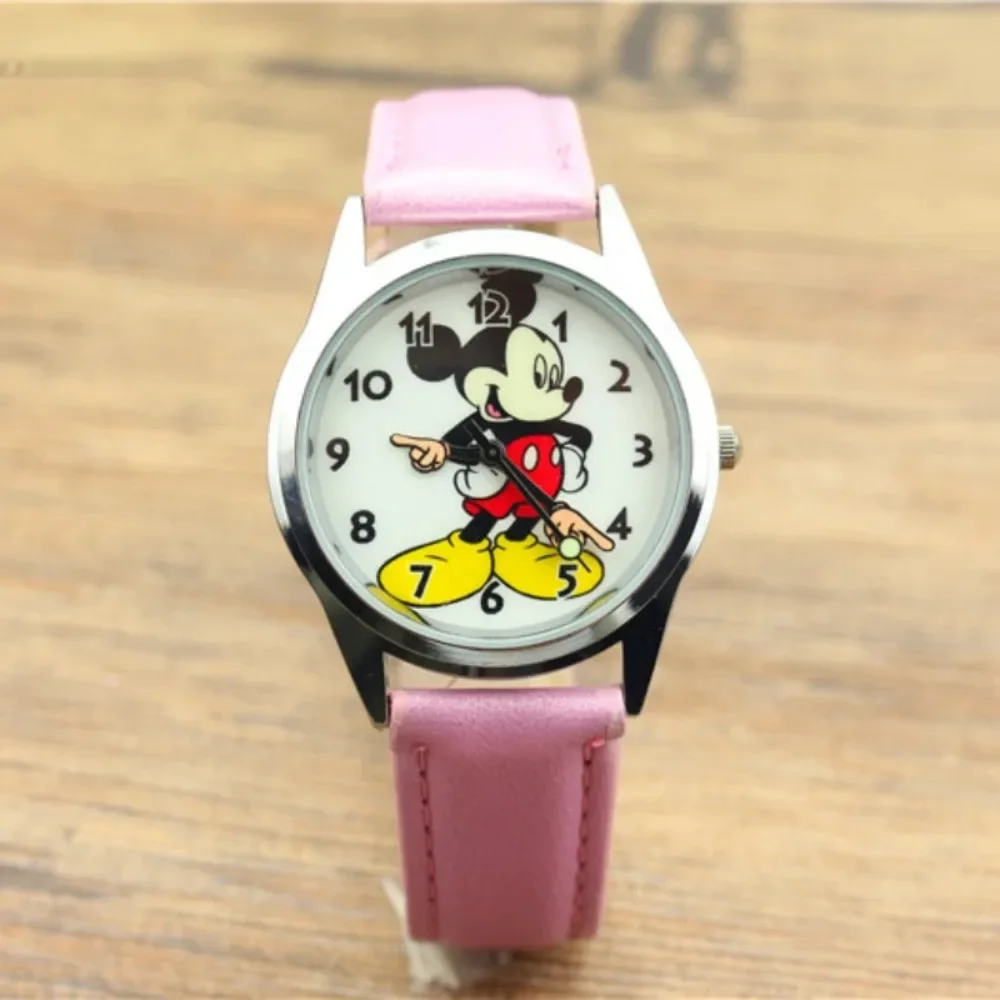 Disney Mickey Mouse nastoletnie zegarki dla dorosłych Vintage przegubowe ręce analogowy zegarek kwarcowy dla kobiet mężczyzn nastolatek modny zegarek na rękę