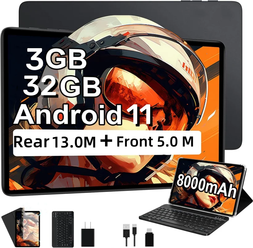 10.1 INCH 3GB RAM 32GB ROM FC10 Android 11 Tablet PC CPU SC9863 Octa-Core 1.6GHz 1920x1200  IPS IPS FHD Rear Camera 13.0M pixel