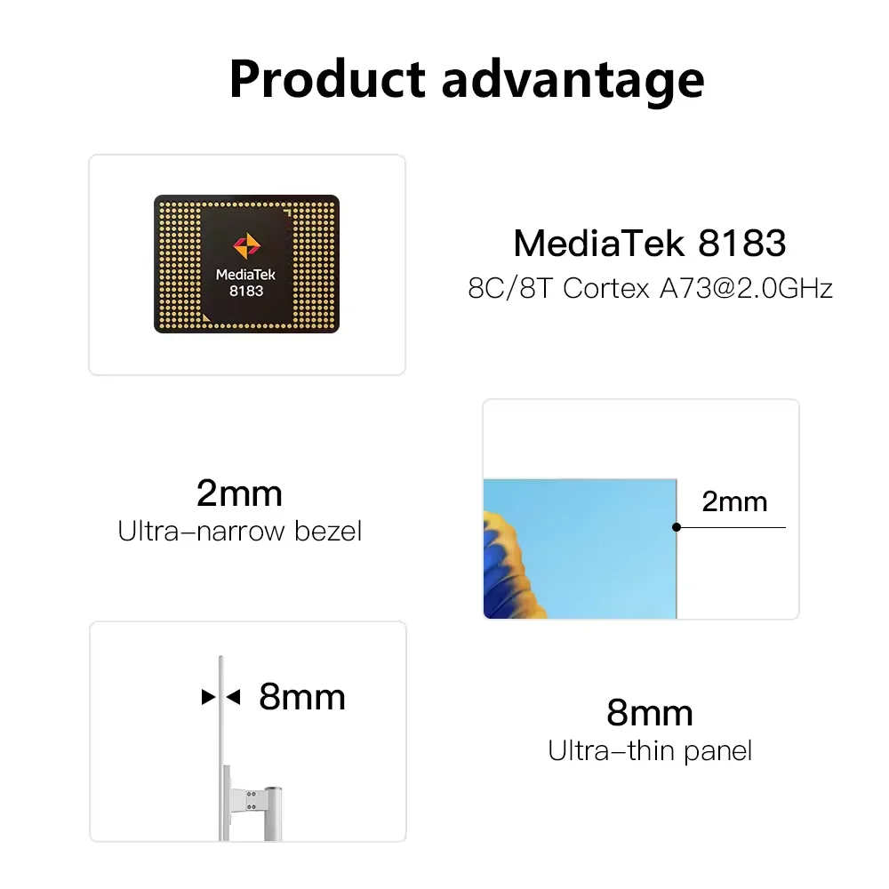 Stanbyme-Moniteur LCD TV portable, écran tactile 21.5 pouces, mobile, aste, option de télécommande Bluetooth, vente en gros