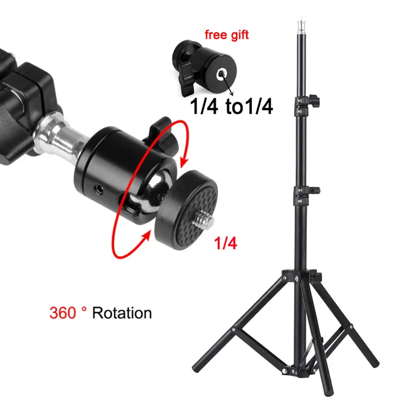 DITONG 110cm 1/4 screw hole Universal Portable Bracket for magcubic HY300 pro Projector Tripod Stand Mount  HY320 mini projector
