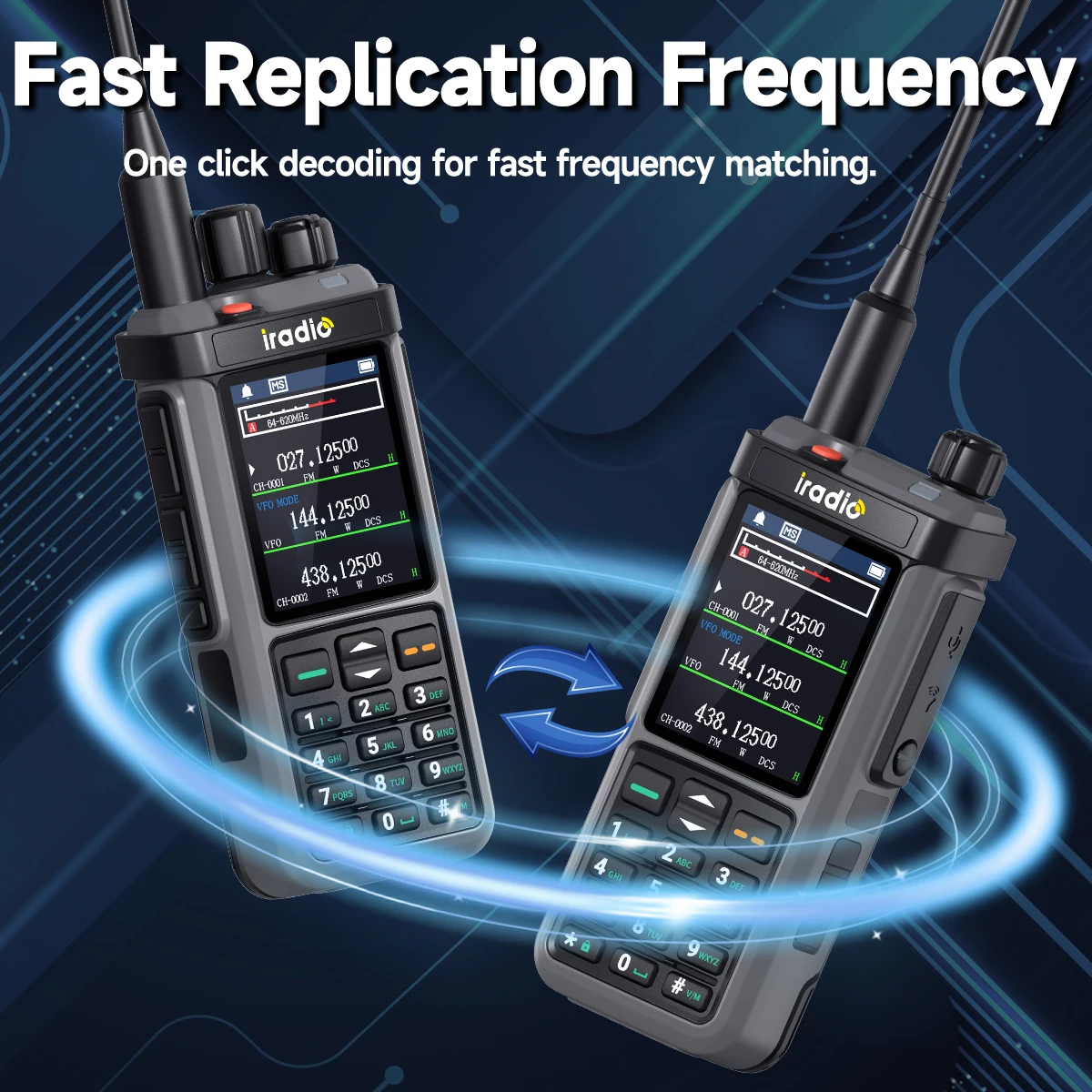 Iradio UV-98 PLUS Walkie Talkie 10W Cross Band Repeater HF AM FM USB LSB CW CB SW MW LW SSB DTMF Shortwave Multi Band Ham Radio