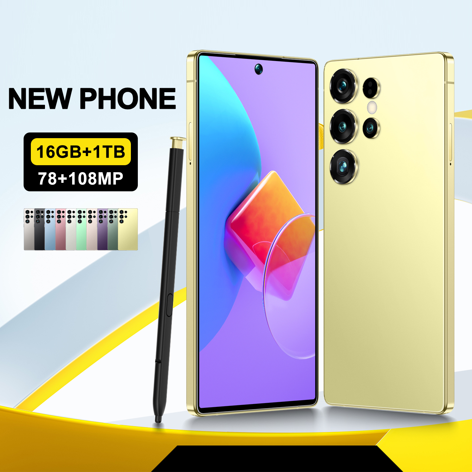 Novo smartphone original 16gb + 1tb qualcomm8 gen2 7800mah 78 + 108mp dual sim dual standby 5g android14 versão global telefone