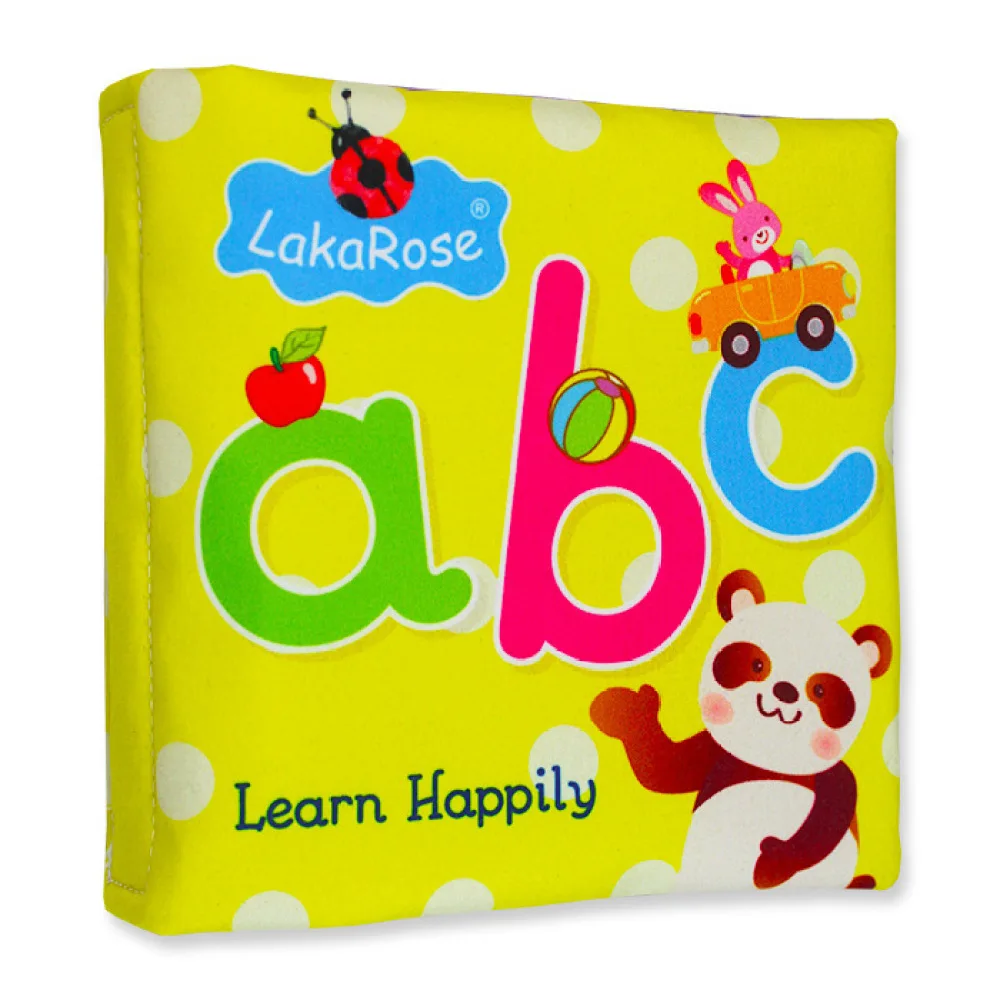 英語の絵が描かれた布製のブックセット,1歳の赤ちゃん,ビジュアルレコーディング,アルファベット,数字の形をした学習キット,4個