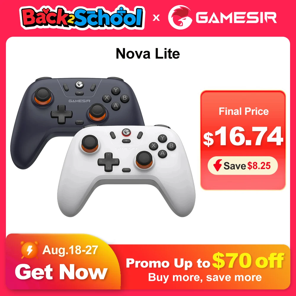 Kontroler gier Bluetooth GameSir Nova Lite do PC Nintendo Switch iOS i Android dostępny w nowych kolorach z efektem Halla