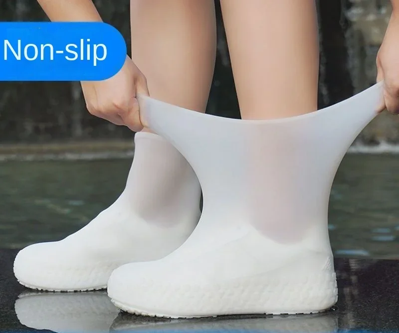 1 par de cubiertas de silicona para zapatos, botas de lluvia de goma impermeables resistentes a los labios, accesorios para zapatos para días lluviosos al aire libre