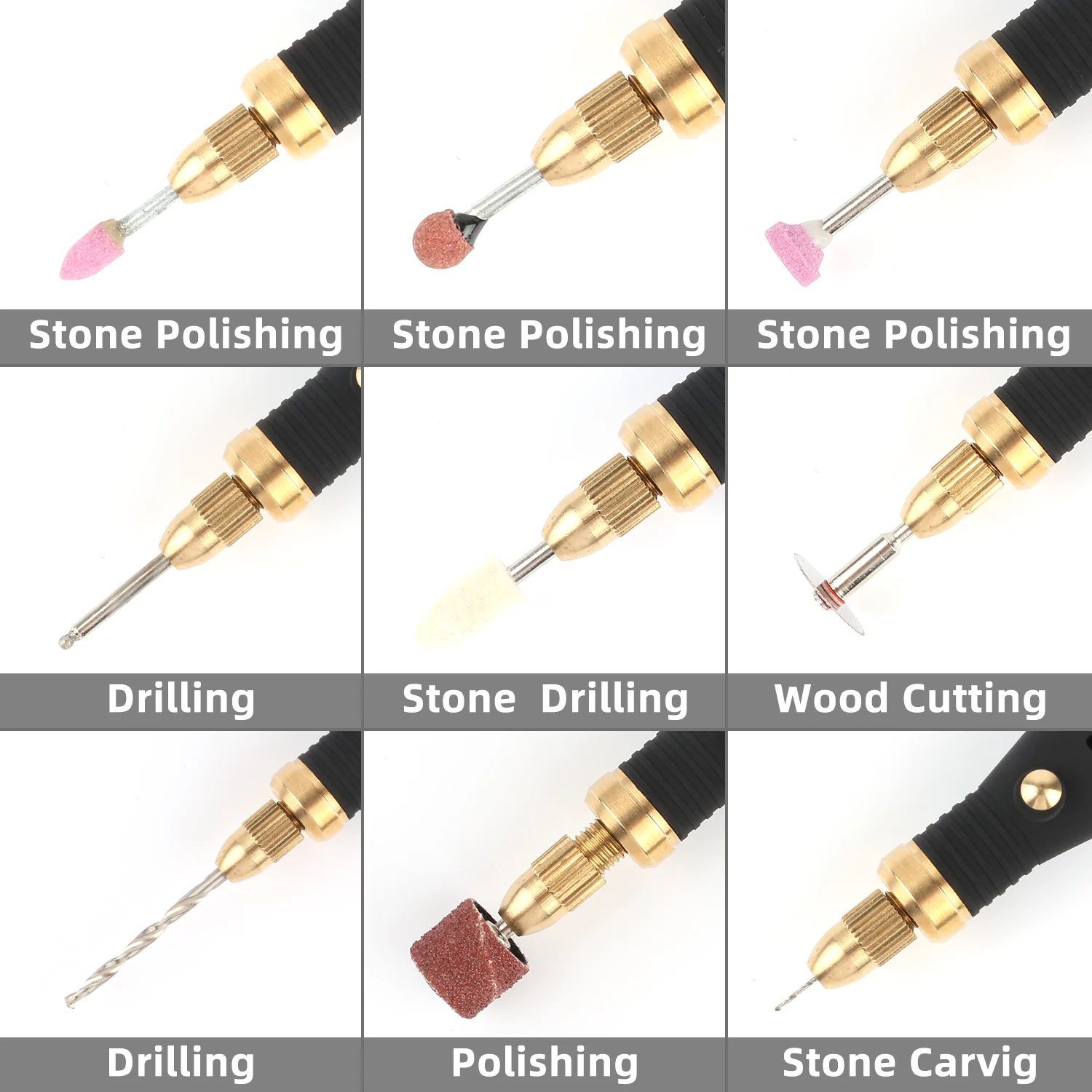 5000-18000 Vòng/Phút Có Thể Điều Chỉnh 5 Tốc Độ Máy Khoan Điện Dremel Máy Mài Khắc Bút Máy Khoan Mini Xoay Dụng Cụ Mài 165 chiếc Đầu