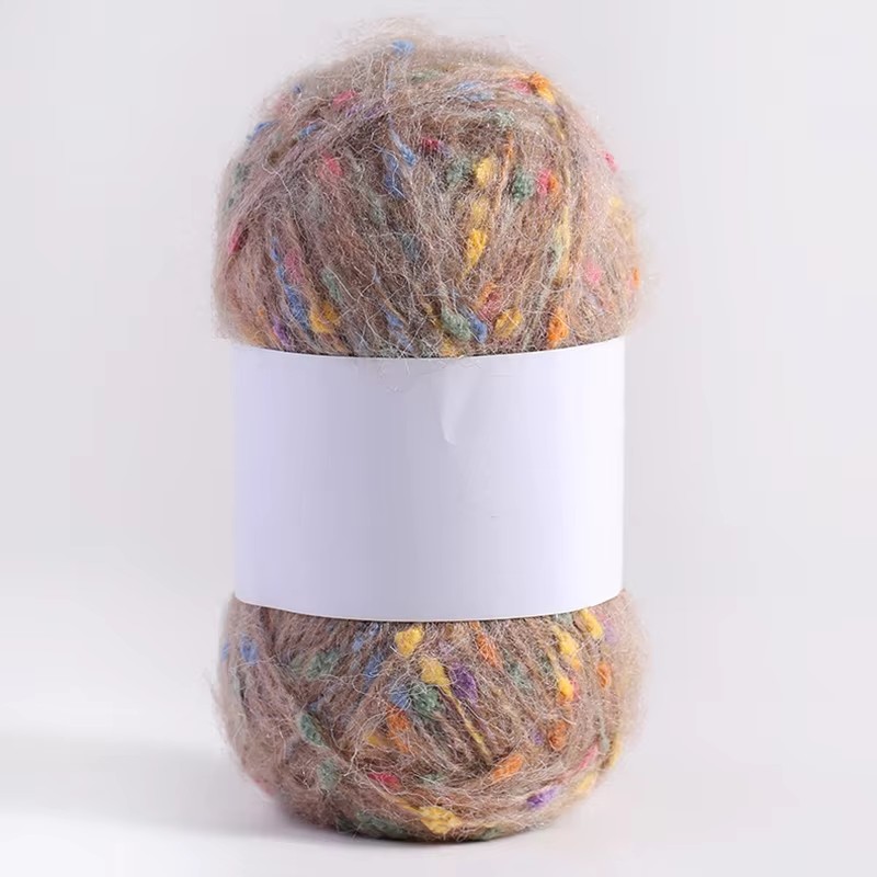 50g/kulka kolor tęczy kropka przędza moherowa miękka i wygodna ręcznie tkana szalik DIY sweter szal płaszcz Knitting szydełkowa mieszanka nici