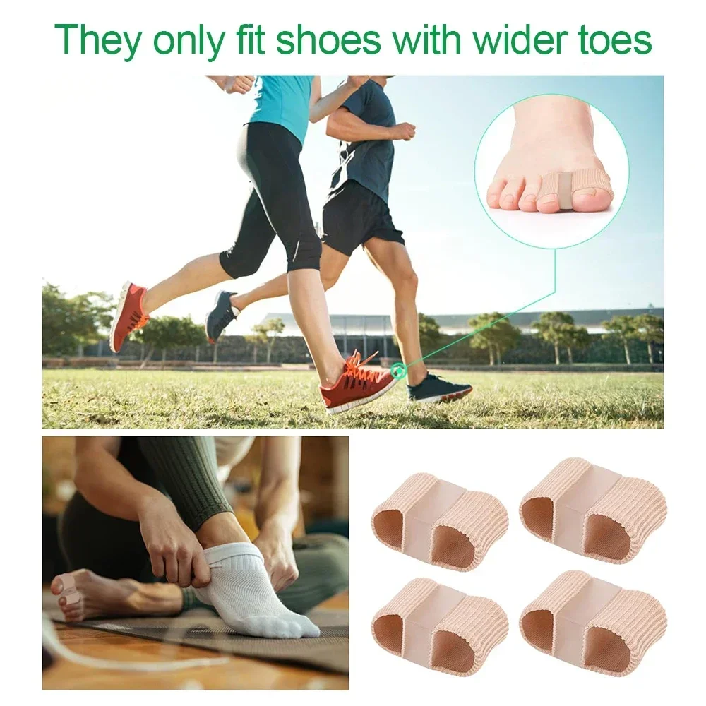 เจล Bunion Toe Separator W/ซับผ้าสําหรับ Big Toe, ซิลิโคน Toe Spacers Breathable Toe Corrector Protector สําหรับทับซ้อนกัน Toe
