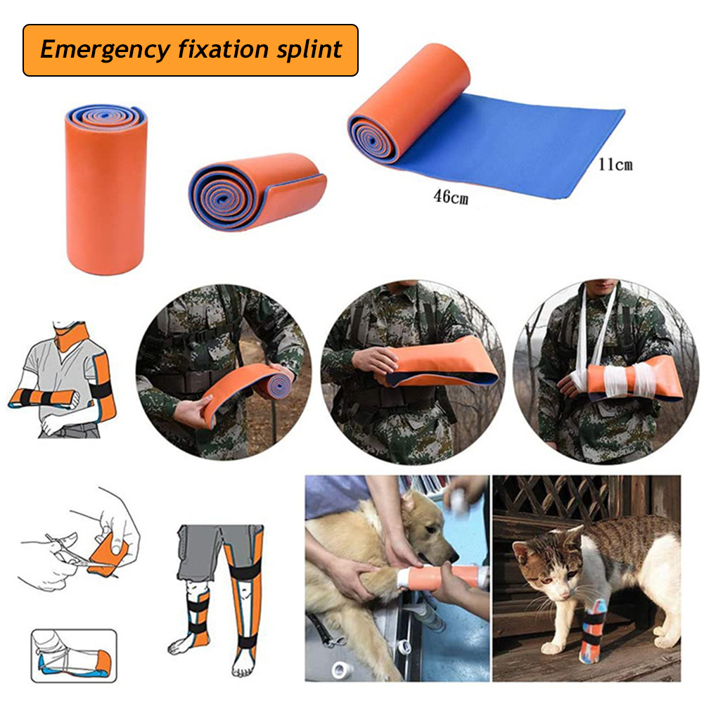 First Aid Universal อลูมิเนียม Splint Roll Medical Survival Polymer สําหรับ FIXTURE Bone ชุดฉุกเฉินท่องเที่ยวกลางแจ้ง