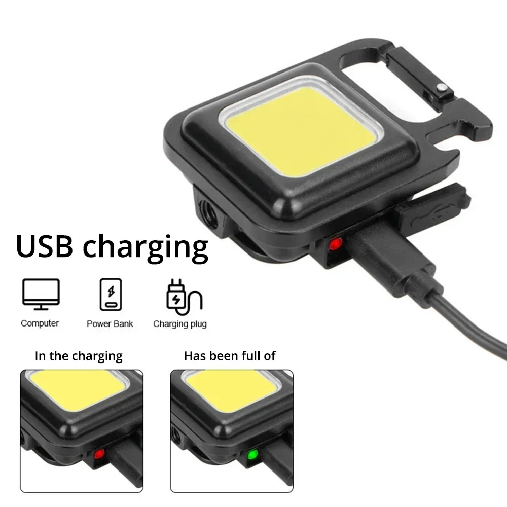 Minilinterna LED resistente al agua con carga USB, linterna de alta potencia para trabajo, lámpara dura, iluminación para exteriores