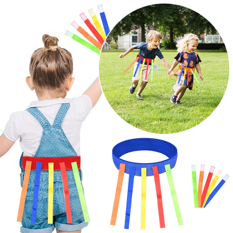 Accesorios de cola para atrapar, juego divertido al aire libre, cinturón de juguete, juego colectivo para guardería, cola de tracción, juego de trabajo en equipo para padres e hijos, entrenamiento de habilidades