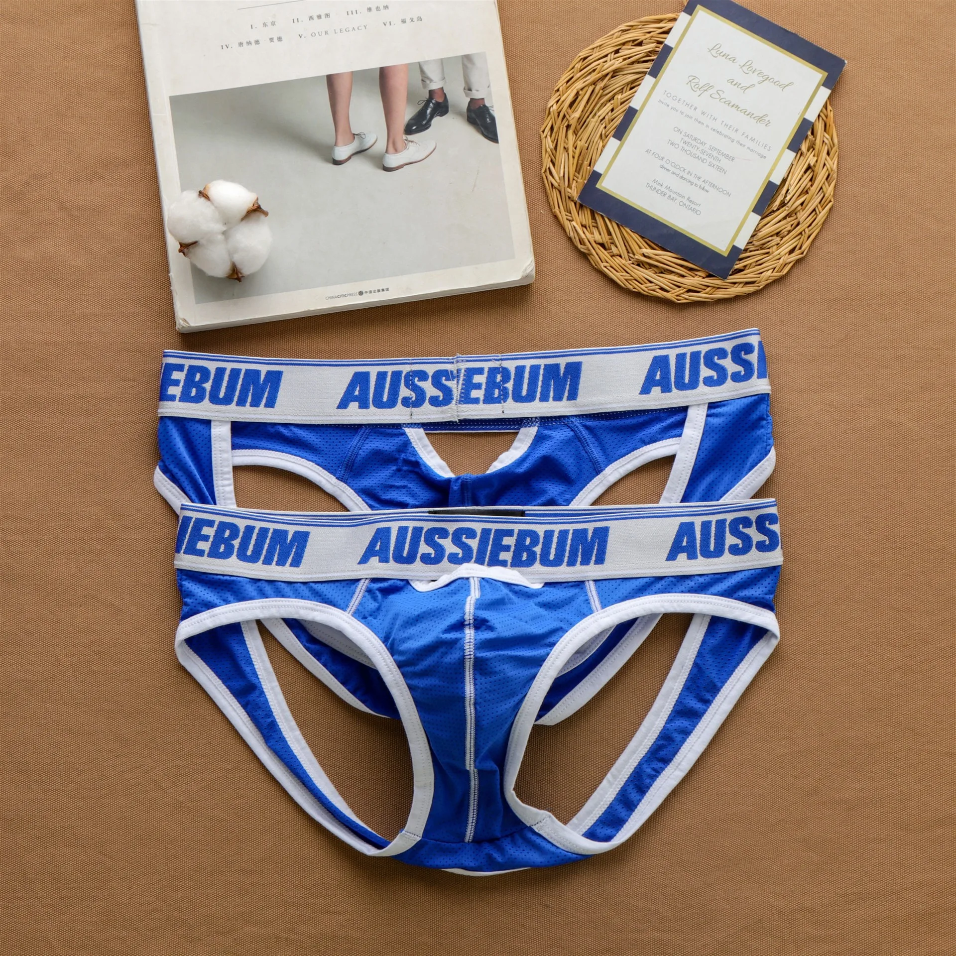Aussiebum Nam Lưới Đá Tam Giác Quần Thoáng Khí Mát Trẻ Quần Lót Lưng Lớn Rỗng Quần Lót