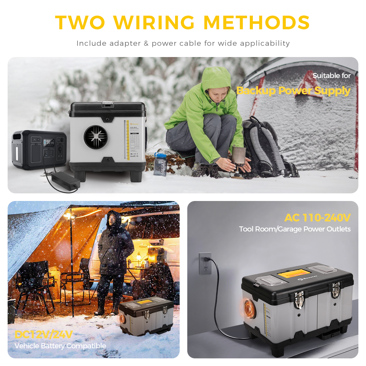 8 kW TB10PRO Diesel-Hilfsheizung 110–220 V AC 12/24 V DC mit Höhenmodus und Belüftungsmodus, extrem leise für Wohnmobile, Camping